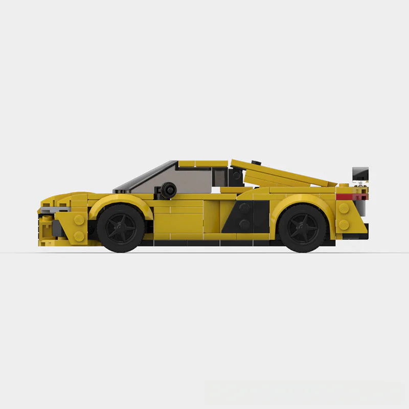 MOC-Compatible Audi R8 Racing Model for Boys