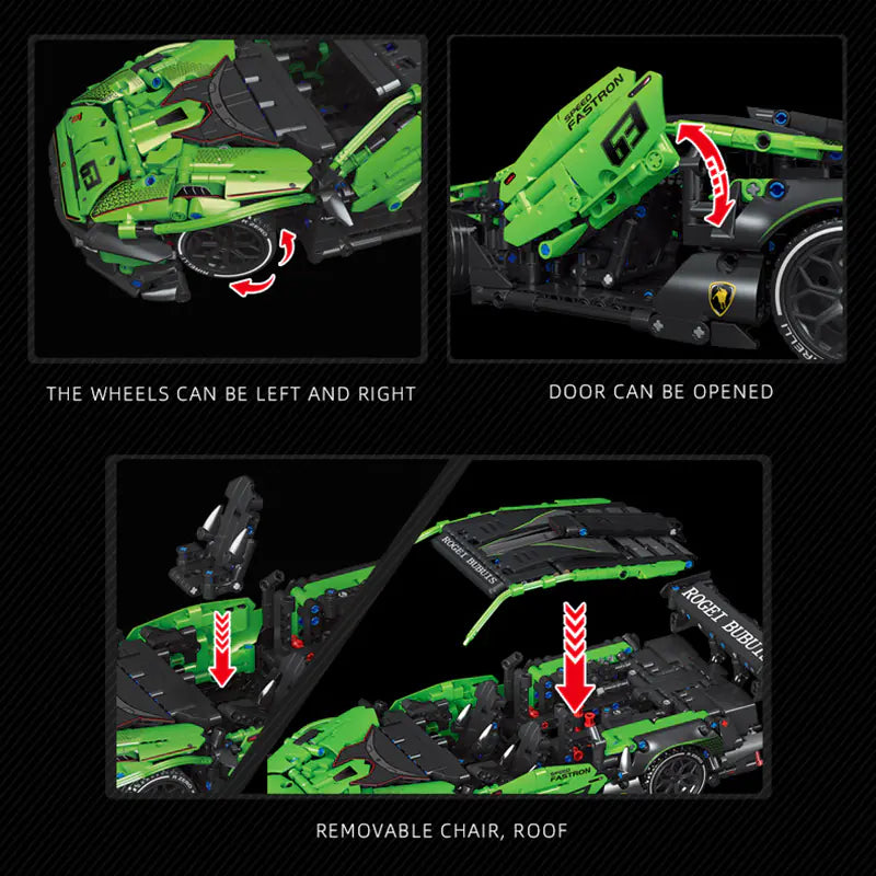 High Difficulty Building Block Racing Car Model Kit