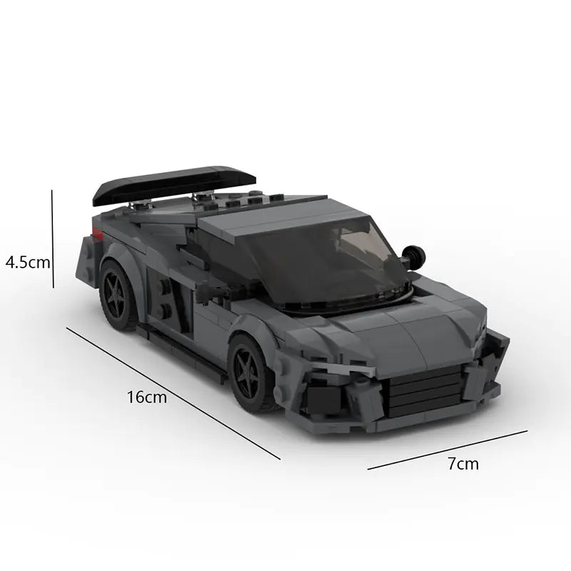MOC-Compatible Audi R8 Racing Model for Boys