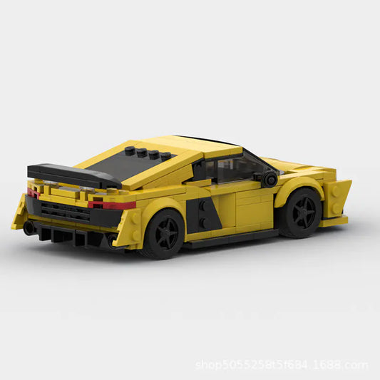 MOC-Compatible Audi R8 Racing Model for Boys