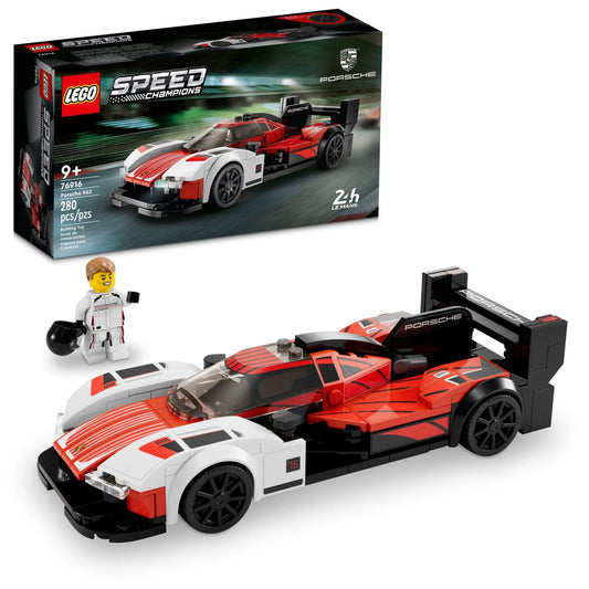 LEGO Speed Champions Porsche 963 76916 Model Car Building Kit Racing Vehicle Toy for Kids 2023 Collectible Set with Driver Minifigure