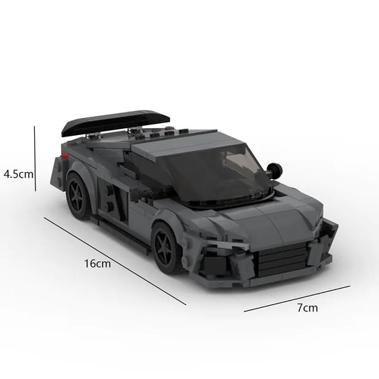 MOC-Compatible Audi R8 Racing Model for Boys