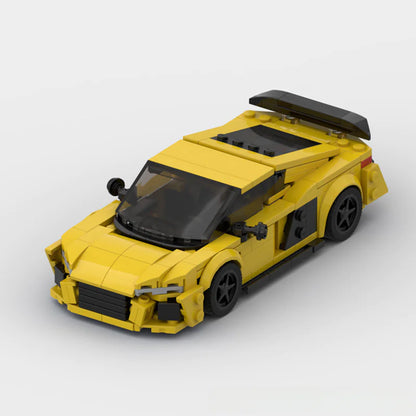 MOC-Compatible Audi R8 Racing Model for Boys