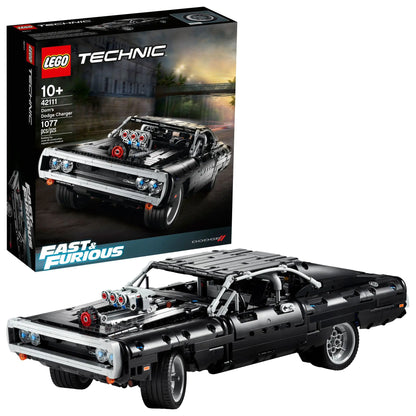 LEGO Technic Fast & Furious Doms Dodge Charger 42111 Building Toy - Racing Car Model Building Kit Iconic Movie Inspired Collectors Set Gift Idea for Kids Teens and Adults Ages 10+