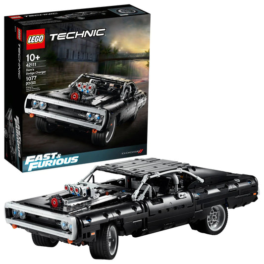 LEGO Technic Fast & Furious Doms Dodge Charger 42111 Building Toy - Racing Car Model Building Kit Iconic Movie Inspired Collectors Set Gift Idea for Kids Teens and Adults Ages 10+