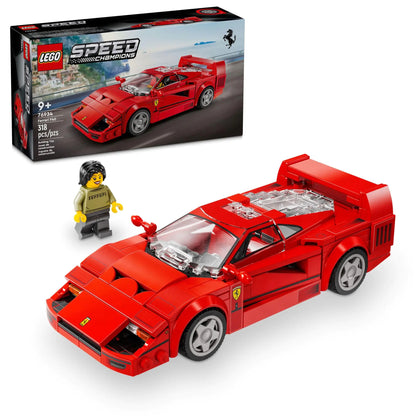 LEGO Speed Champions Ferrari F40 Supercar Toy Car Model Building Set with Driver Minifigure Collectible Ferrari Toy for Kids Ages 9 and Up 76934