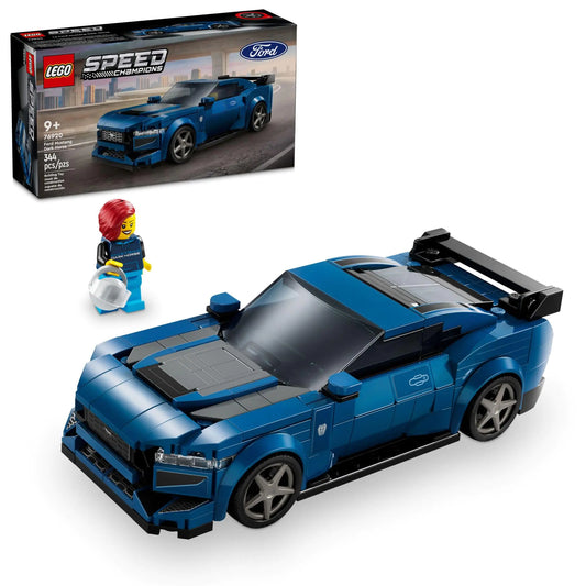 LEGO Speed Champions Ford Mustang Dark Horse Sports Car Toy Buildable Ford Mustang Toy for Kids Blue Toy Car Model Set Gift Idea for Boys and Girls Aged 9 Years Old and Up 76920