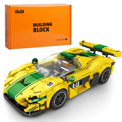 ESOLOM P1 GTR Speed Champion Race Car Building Set for Boys Age 8-12，Technic Car Building Kit for Adults，MOC Sports Car Set Racing Vehicle Toy for Kids，STEM Building Toy Gifts for Children(368pcs)