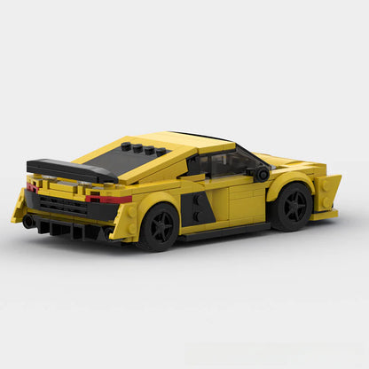 MOC-Compatible Audi R8 Racing Model for Boys